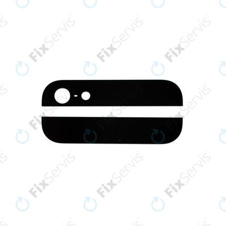 Apple iPhone 5 - Zadné Sklenené Lišty (Black)
