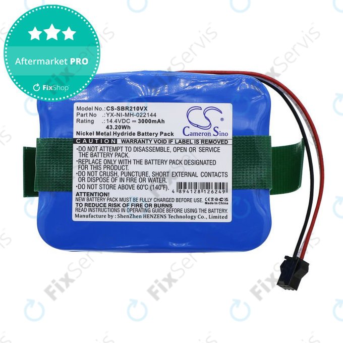 Batéria pre Sencor SVC9031BK, Bobsweep, Carneo, Samba, Vileda, Wisdom, 3000mAh, Ni-MH, 14.4V, YX-NI-022144-COR, HQ