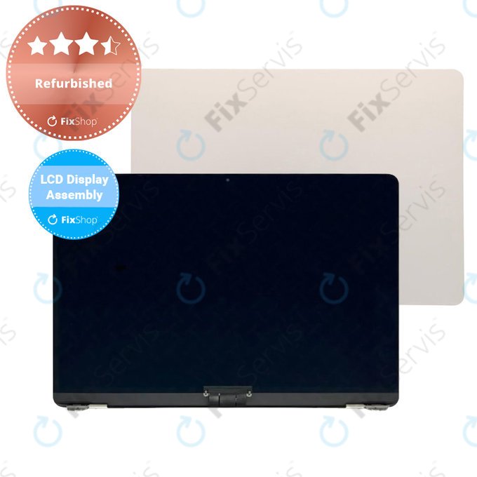 Apple MacBook Air 13" M2 A2681 (2022) - LCD Displej + Predné Sklo + Kryt (Starlight) Refurbished