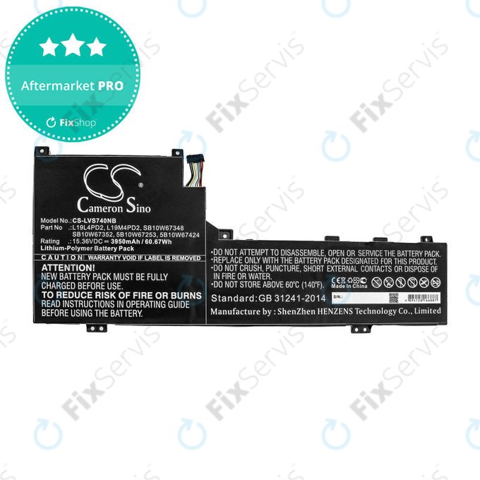 Batéria pre Lenovo Yoga S740 14, IdeaPad S740-14IIL, 3950mAh, Li-Pol, 15.36V, L19L4PD2, HQ