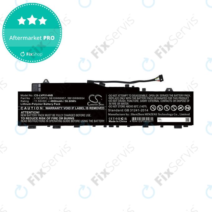 Batéria pre Lenovo Ideapad 5 14, Xiaoxin Air 14 2020, 4900mAh, Li-Pol, 11.55V, 5B10W86957, HQ