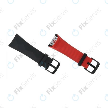 Samsung Gear Fit 2 Pro SM-R365 - Remienok Pravý (Black-Red) - GH98-41594A Genuine Service Pack