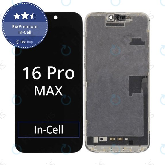 Displej In-Cell FHD pre iPhone 16 Pro Max, Dotykové sklo s rámom, FixPremium
