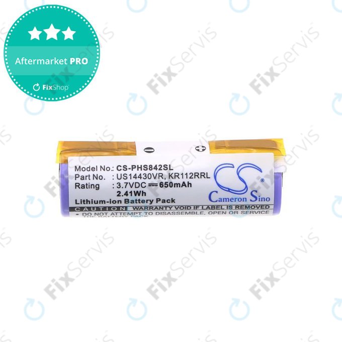 Batéria pre Philips HS8420, 650mAh, Li-Ion, 3.7V, US14430VR, KR112RRL, HQ