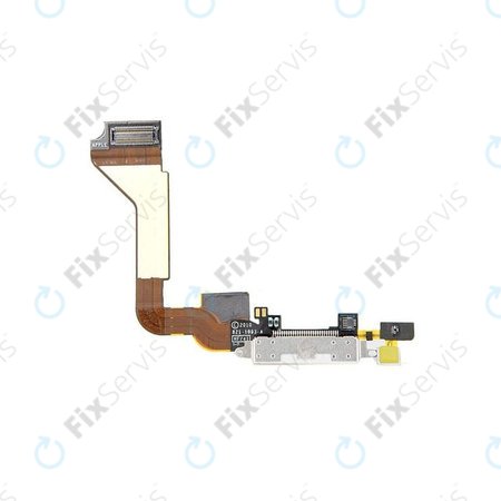 Apple iPhone 4 - Nabíjací Konektor + Mikrofón + Flex Kábel (Biela)