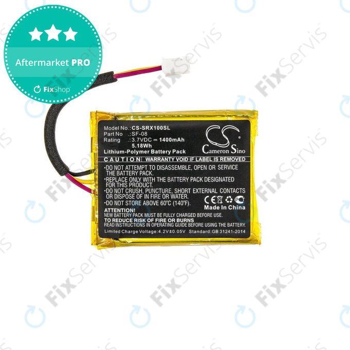 Batéria pre Sony SRS-XB10, SRS-XB12, WH-L600, 1400mAh, Li-Pol, 3.7V, SF-08, HQ