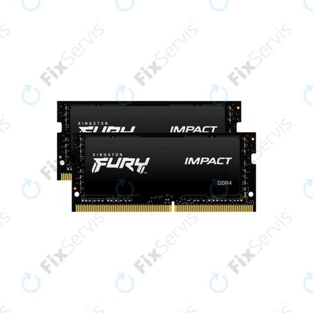 Kingston Fury Impact - Operačná Pamäť SO-DIMM 32GB (2x16GB) DDR4 2666MHz - KF426S15IBK2/32 Genuine Service Pack