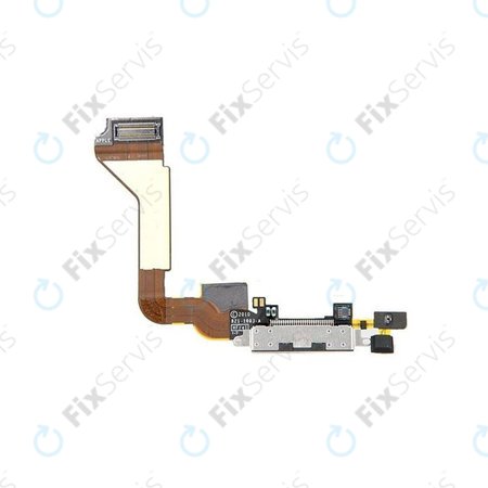 Apple iPhone 4 - Nabíjací Konektor + Mikrofón + Flex Kábel (Black)