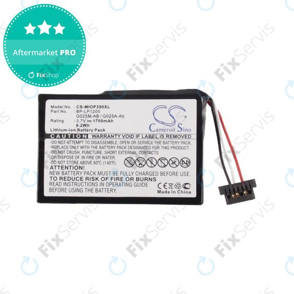 Batéria pre Mitac Mio P350, 1700mAh, Li-Ion, 3.7V, BL-LP1230, HQ