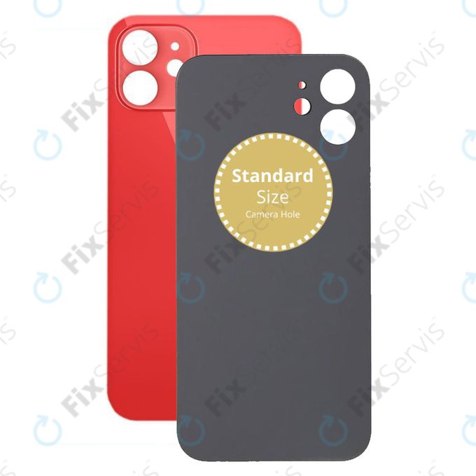 Apple iPhone 12 - Sklo Zadného Housingu (Red)