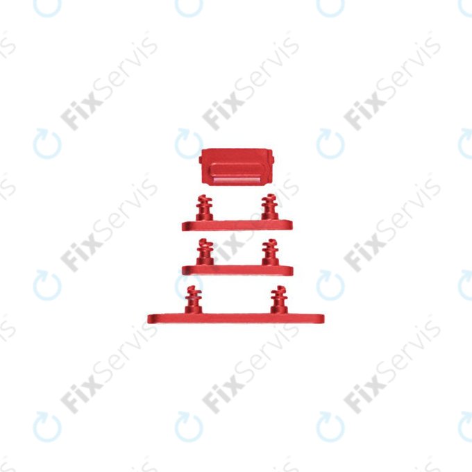 Apple iPhone 14 Plus - Bočné Tlačidlá (Red)