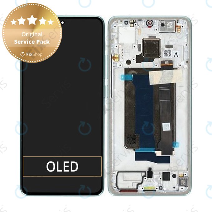 Xiaomi Poco X7 Pro 2412DPC0AG - LCD Displej + Dotykové Sklo + Rám (Green) - 56000200O1000 Genuine Service Pack