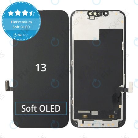 Displej Soft OLED pre iPhone 13 - Dotykové sklo + Rám, DIAGNOSTIC