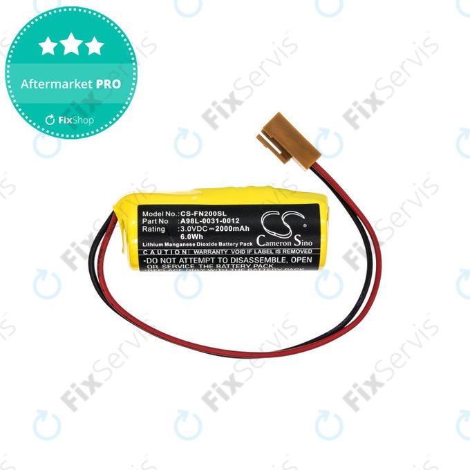 Batéria pre GE Fanuc, 2000mAh, Li-MnO2, 3V, A98L-0031-0012, HQ