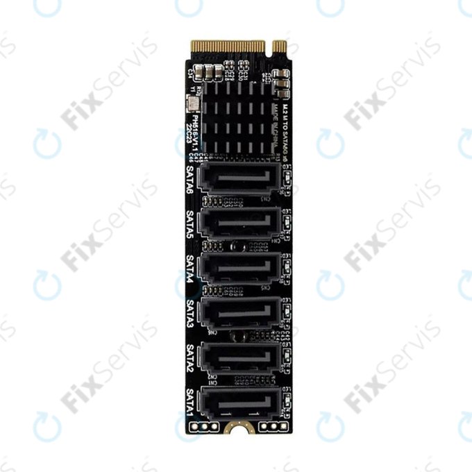Rozširujúca karta M.2 PCIe, 6 SATA III portov