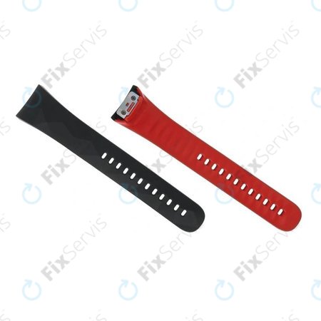 Samsung Gear Fit 2 Pro SM-R365 - Remienok Ľavý (Black-Red) - GH98-41595A Genuine Service Pack