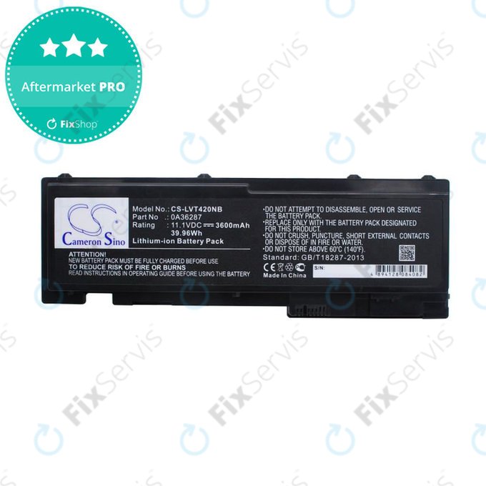 Batéria pre Lenovo Thinkpad T420s, T420si, 3600mAh, Li-Ion, 11.1V, 0A36287, HQ