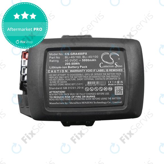 Batéria pre Gardena Powercut Li40/30, Powermax Li-40/41, 5000mAh, Li-Ion, 40V, BLi-40/160, BLi-40/100, HQ