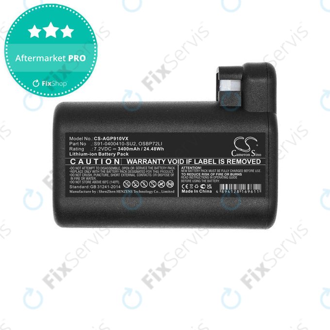 AEG RX-series, Electrolux E, P-series - Batéria S91-0400410-SU2, OSBP72LI, OSBP72LI25 Li-Ion 7.2V 3400mAh HQ
