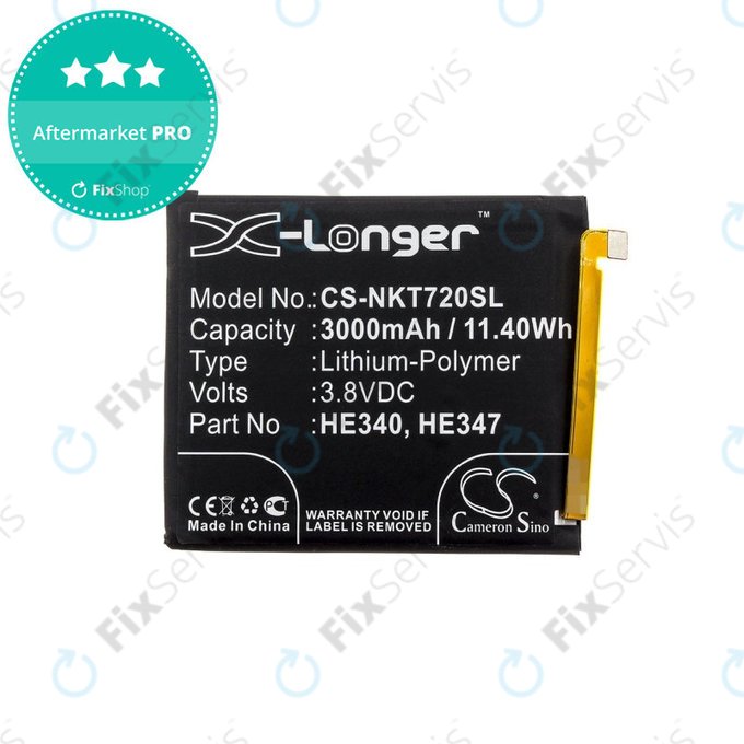 Batéria pre Nokia 7.1, 3000mAh, Li-Pol, 3.8 V, HE340, HQ