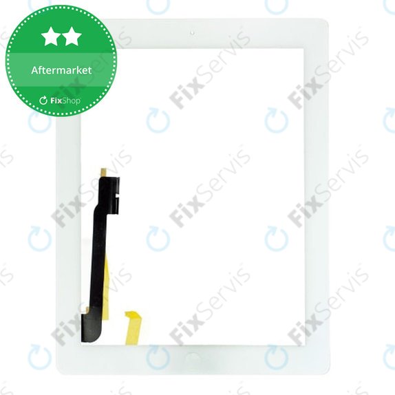 Dotykové sklo s tlačidlom domov pre iPad 3, iPad 4, White