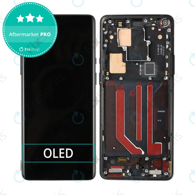 OnePlus 8 Pro - LCD Displej + Dotykové Sklo + Rám (Black) OLED