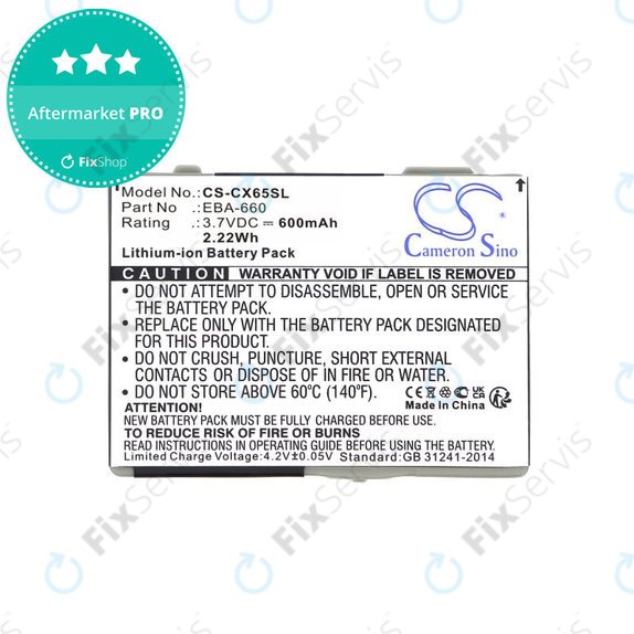 Batéria pre Siemens M8, A31, CS66, SS66, 600mAh, Li-Ion, 3.7V, EBA-660, HQ