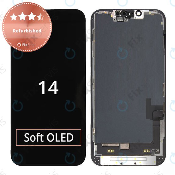 Displej pre iPhone 14, Dotykové sklo s rámom, Refurbished