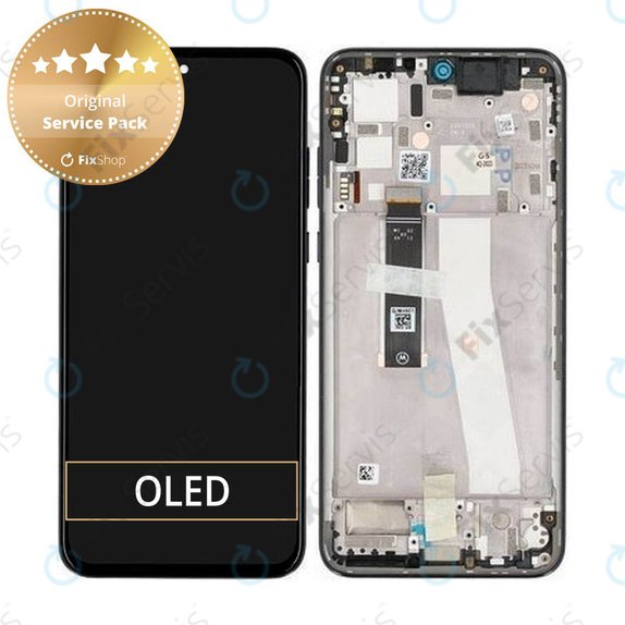 Motorola Edge 30 Neo XT2245 - LCD Displej + Dotykové Sklo + Rám (Black Onyx) - 5D68C21403 Genuine Service Pack