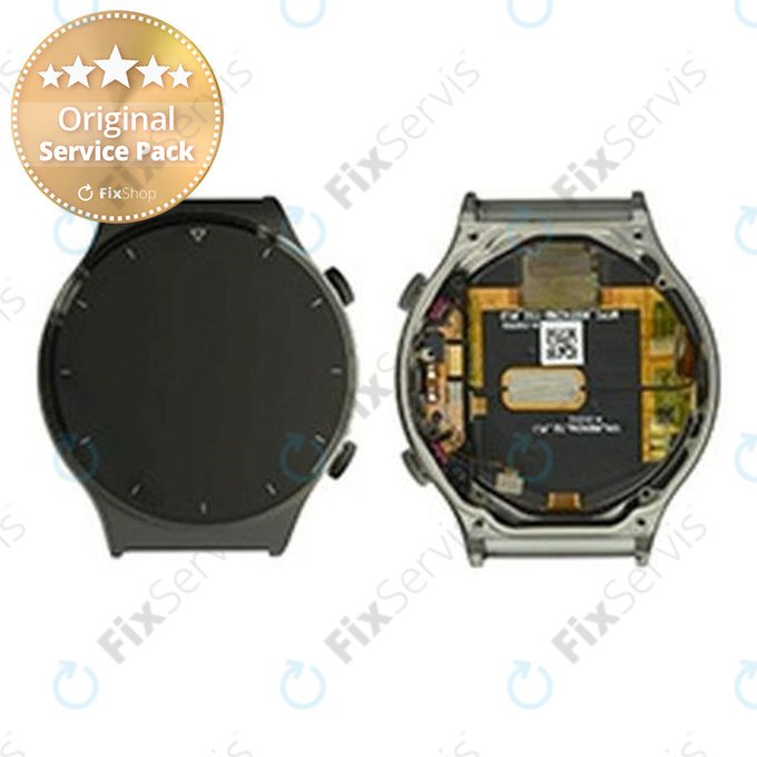 Huawei Watch GT 2 Pro Vidar-B19 - LCD Displej + Dotykové Sklo + Rám (Night Black) - 02353VUA Genuine Service Pack