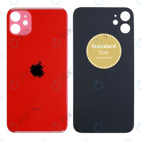 Apple iPhone 11 - Sklo Zadného Housingu (Red)