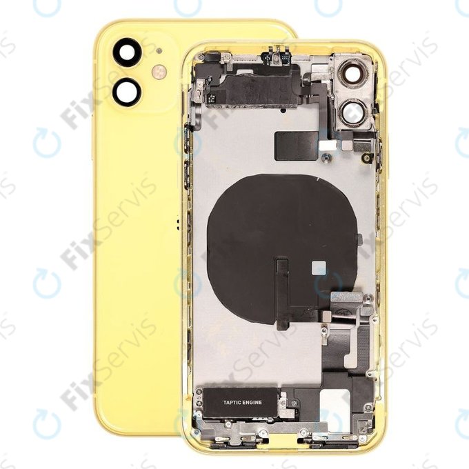 Apple iPhone 11 - Zadný Housing s Malými Dielmi (Yellow)