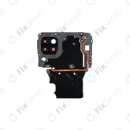 Huawei P40 Lite - Krytka Základnej Dosky + Sklíčko Zadnej Kamery + NFC (Midnight Black) - 02353MVA