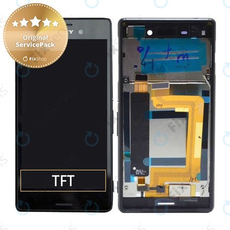 Sony Xperia M4 Aqua Dual E2333 - LCD Displej + Dotykové Sklo + Rám (Black) - 124TUL0015A, 124TUL0011A Genuine Service Pack