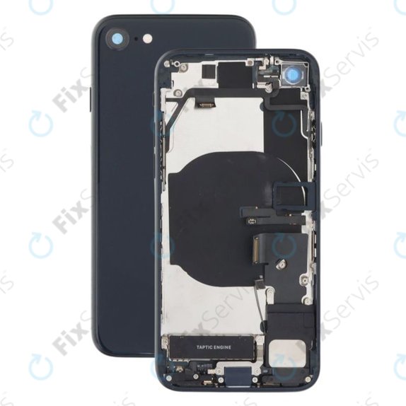 Apple iPhone SE (3rd Gen 2022) - Zadný Housing (Midnight)