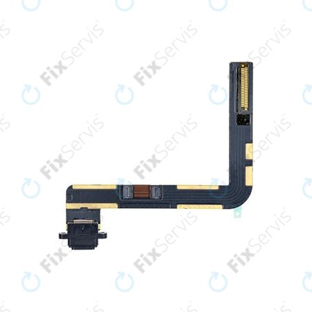 Apple iPad (7th Gen 2019, 8th Gen 2020, 9th Gen 2021) - Nabíjací Konektor + Flex Kábel (Black)