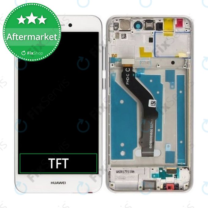 Huawei P9 Lite (2017), Honor 8 Lite - LCD Displej + Dotykové Sklo + Rám (White) TFT