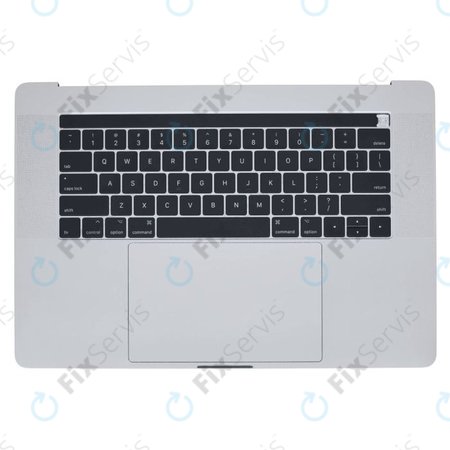 Apple MacBook Pro 15" A1707 (Late 2016 - Mid 2017) - Horný Rám Klávesnice + Klávesnica US + Mikrofón + Trackpad + Reproduktory (Silver)
