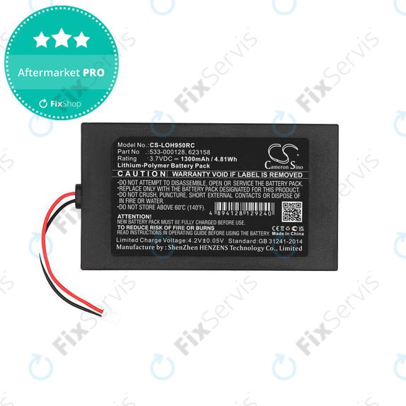 Batéria pre Logitech Harmony 9, 1300mAh, Li-Pol, 3.7V, 533-000128, HQ