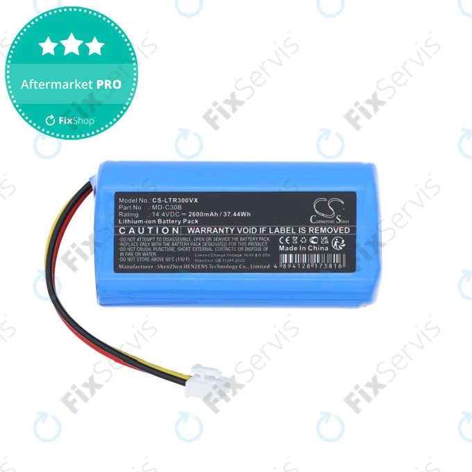 Batéria pre Liectroux C30B, BLAUPUNKT BPK-VCBB1XB, Midea M4, 2600mAh, Li-Ion, 14.4V, MD-C30B, HQ