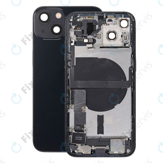 Apple iPhone 13 - Zadný Housing s Malými Dielmi (Midnight)