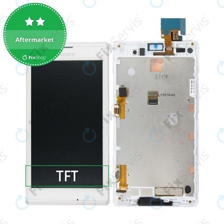 Sony Xperia L C2105 - LCD Displej + Dotykové Sklo + Rám (White) - 78P5320002N Genuine Service Pack