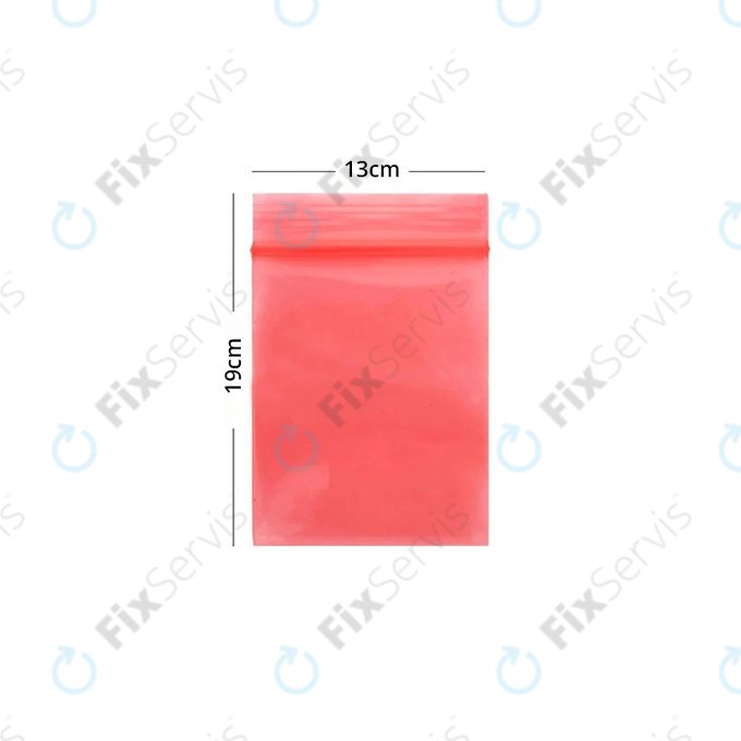 ESD Antistatický Uzatvárateľny Sáčok (Red) - 13x19cm 100ks