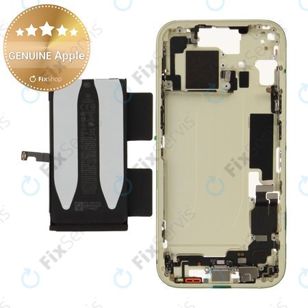 Stredný Rám s Batériou pre iPhone 15 | Yellow | ZD076-00671 | Genuine Apple