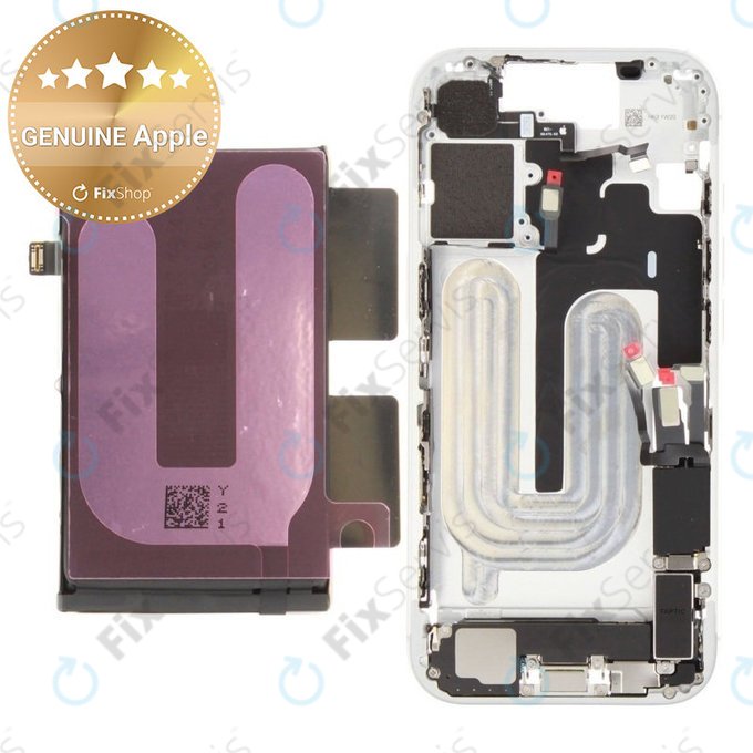 Stredný Rám s Batériou pre iPhone 17 | White | ZD076-00749 | Genuine Apple