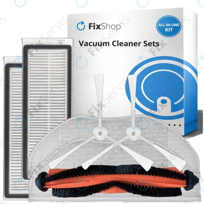 Sada náhradných dielov pre Xiaomi Mi Robot Vacuum Mop Essential (Mijia G1) (1x Hlavná kefa, 2x Filter, 2x Bočná kefa, 2x Mopovacia utierka)