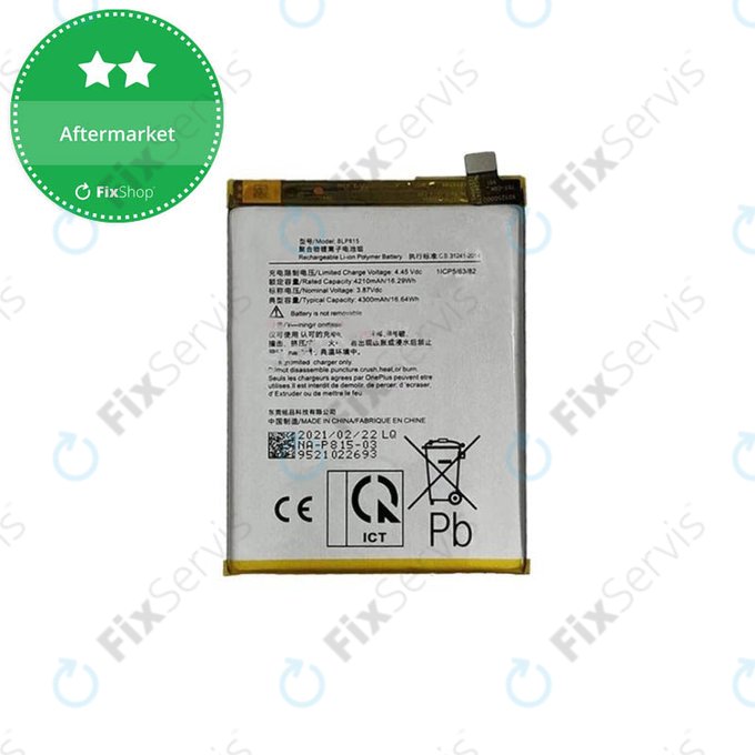 OnePlus Nord N10 5G - Batéria BLP815 4300mAh