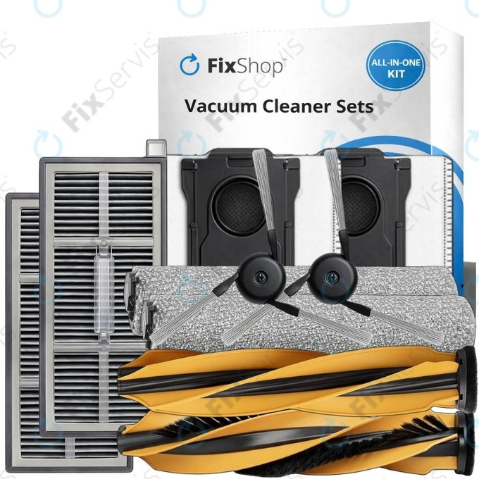 Sada náhradných dielov pre Mova Z60 Ultra Roller (1 pár Hlavných kief, 2x Filter, 2x Bočná kefa, 2x Mopovacia utierka, 2x Prachové vrecko)