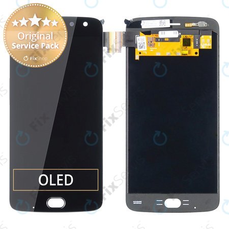 Motorola Moto Z2 Play XT1710-09 - LCD Displej + Dotykové Sklo (Black) - 01019386004W Genuine Service Pack