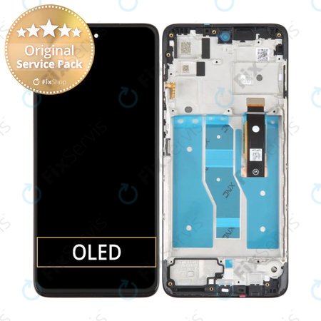 Motorola Moto G82 5G XT2225 - LCD Displej + Dotykové Sklo + Rám (Stardust White) - 5D68C20277 Genuine Service Pack